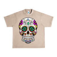 French Oak sugar skull Urban Heavy Tee - linhVisuals