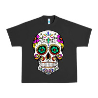 Pigment Black sugar skull Urban Heavy Tee - linhVisuals