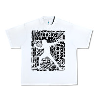 White fencing sport Urban Heavy Tee - linhVisuals