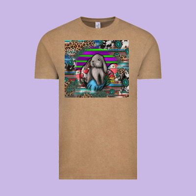 Easter Vintage Tee Designed By Cowhidedigitalart