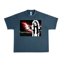 Midnight Navy Marilyns angel with scabbed wings Urban Heavy Tee - linhVisuals