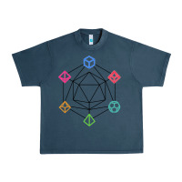 Midnight Navy minimal dnd Urban Heavy Tee - linhVisuals