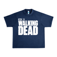 Navy the walking dead blood Urban Heavy Tee - linhVisuals