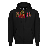 Black Nana Lady Of Guadalupe Zipper Hoodie - Jasminsmagicworld