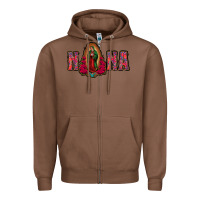 Chestnut Nana Lady Of Guadalupe Zipper Hoodie - Jasminsmagicworld