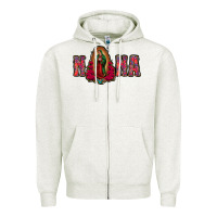 Oatmeal Heather Nana Lady Of Guadalupe Zipper Hoodie - Jasminsmagicworld