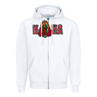 White Nana Lady Of Guadalupe Zipper Hoodie - Jasminsmagicworld
