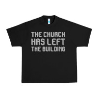 Black the church has left the building Urban Heavy Tee - linhVisuals