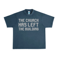 Midnight Navy the church has left the building Urban Heavy Tee - linhVisuals