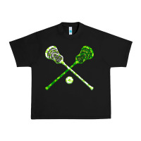 Black funny lacrosse st patricks day boys men shamrock ball t shirt Urban Heavy Tee - linhVisuals