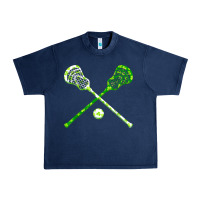 Navy funny lacrosse st patricks day boys men shamrock ball t shirt Urban Heavy Tee - linhVisuals