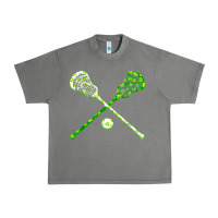 Funny Lacrosse St Patricks Day Boys Men Shamrock Ball T Shirt Urban Heavy Tee | Teevron
