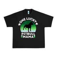 Black funny st patrick's day one lucky pitbull mama pitbulldog t shirt Urban Heavy Tee - linhVisuals