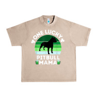 French Oak funny st patrick's day one lucky pitbull mama pitbulldog t shirt Urban Heavy Tee - linhVisuals