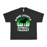Pigment Black funny st patrick's day one lucky pitbull mama pitbulldog t shirt Urban Heavy Tee - linhVisuals