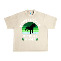 Sandshell funny st patrick's day one lucky pitbull mama pitbulldog t shirt Urban Heavy Tee - linhVisuals