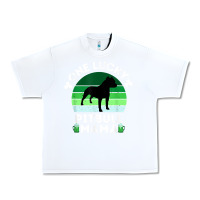 White funny st patrick's day one lucky pitbull mama pitbulldog t shirt Urban Heavy Tee - linhVisuals