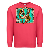 Leo Turquoise Cowhide Premium Sweatshirt | Teevron