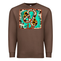 Chestnut leo turquoise cowhide Premium Sweatshirt - RanaPortraitStore