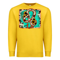 Lemon leo turquoise cowhide Premium Sweatshirt - RanaPortraitStore