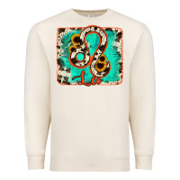 Sandshell leo turquoise cowhide Premium Sweatshirt - RanaPortraitStore