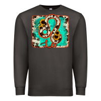 Smoke leo turquoise cowhide Premium Sweatshirt - RanaPortraitStore