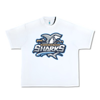 White wilmington sharks Urban Heavy Tee - linhVisuals