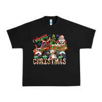 Black Merry Christmas  tractor Urban Heavy Tee - CowhideDigitalArt