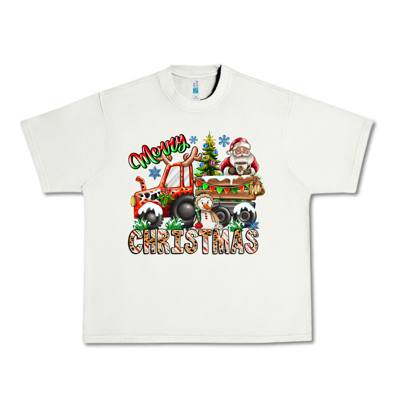 Merry Christmas  Tractor Urban Heavy Tee by CowhideDigitalArt | Teevron