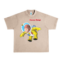 French Oak curious george happy astronaut portrait t shirt Urban Heavy Tee - linhVisuals