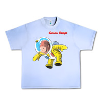 Grape Ice curious george happy astronaut portrait t shirt Urban Heavy Tee - linhVisuals
