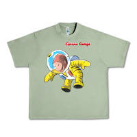 Oil Green curious george happy astronaut portrait t shirt Urban Heavy Tee - linhVisuals