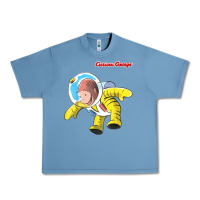 Pebble Blue curious george happy astronaut portrait t shirt Urban Heavy Tee - linhVisuals
