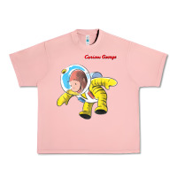 Salmon curious george happy astronaut portrait t shirt Urban Heavy Tee - linhVisuals