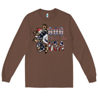 Chestnut god bless the usa Long Sleeve Tee - SublimationCraftShop