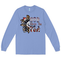 Colony Blue god bless the usa Long Sleeve Tee - SublimationCraftShop