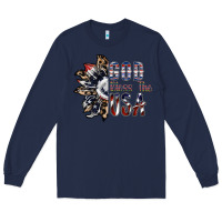 Navy god bless the usa Long Sleeve Tee - SublimationCraftShop