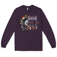 Plum god bless the usa Long Sleeve Tee - SublimationCraftShop