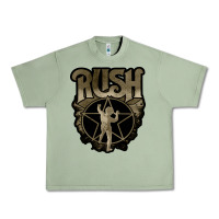 Oil Green Rush grey Urban Heavy Tee - linhVisuals
