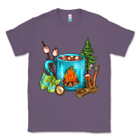 Lavender Camping Coffee Classic Tee - FaDigitalArtStudio