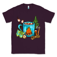 Plum Camping Coffee Classic Tee - FaDigitalArtStudio