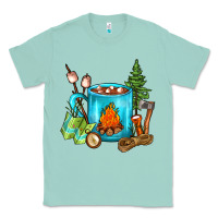 Seafoam Camping Coffee Classic Tee - FaDigitalArtStudio
