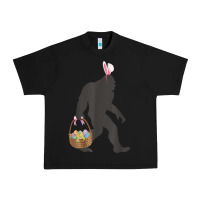 Black funny bigfoot easter design with easter basket and bigfoot t shirt Urban Heavy Tee - linhVisuals