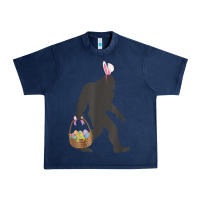 Navy funny bigfoot easter design with easter basket and bigfoot t shirt Urban Heavy Tee - linhVisuals