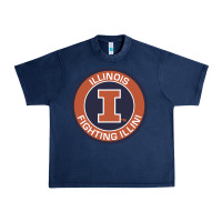 Navy illinois fighting illini Urban Heavy Tee - linhVisuals
