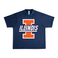 Navy illinois fighting illini Urban Heavy Tee - linhVisuals