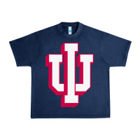 Navy indiana hoosiers Urban Heavy Tee - linhVisuals