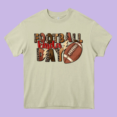 Football Kinda Day Heavy Core Tee Designed By Fadigitalartstudio