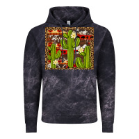 Cloud Black aztec cowhide cactus background Vintage Hoodie - Artiststas