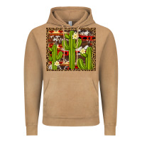 Vintage Camel aztec cowhide cactus background Vintage Hoodie - Artiststas